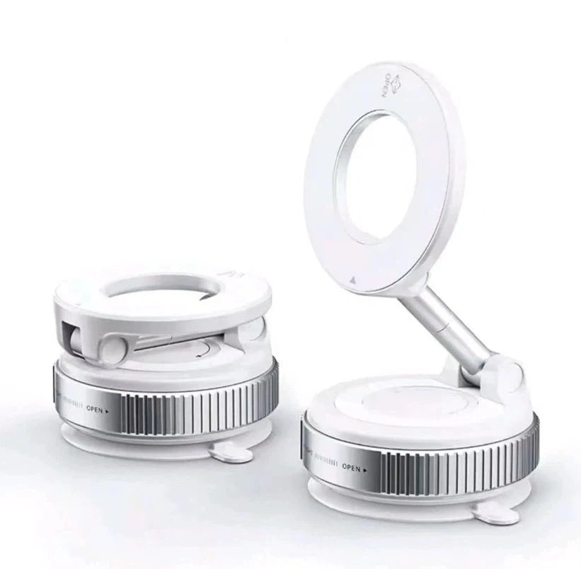 Upgraded Vacuum Magnetic Car Phone Holder, 360° Reinforced Ultra Suction Cup Phone Mount For Car, Travel, Gym, Table