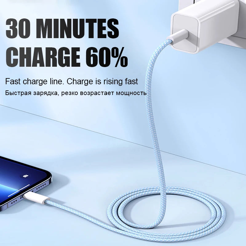 60W Braided USB-C Cable