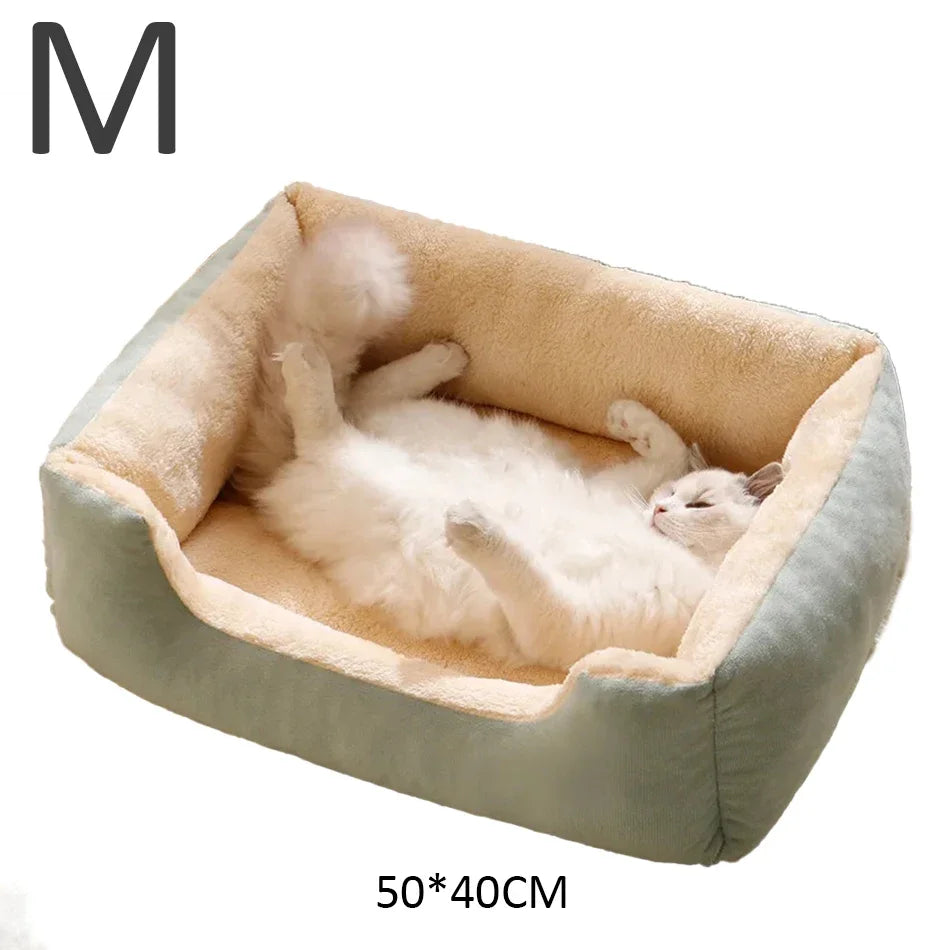 Cushioned Pet Basket Bed