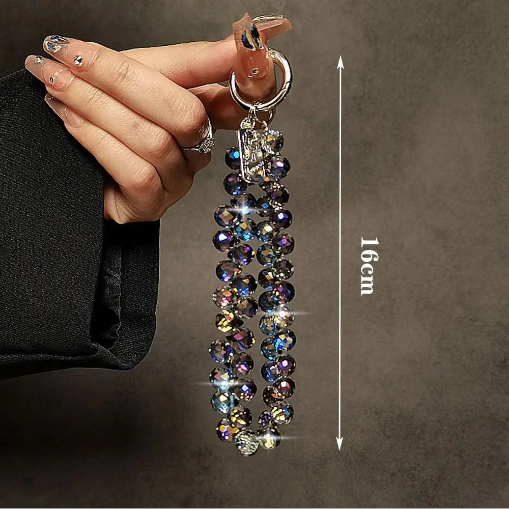 Beaded Crystal Phone Chain