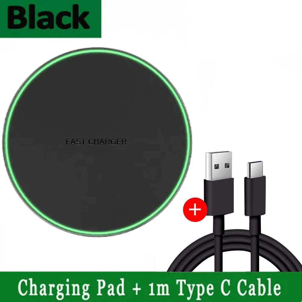 30W Fast Wireless Charger Pad For IPhone17 16 15 14 13 X Pro Max 8 Samsung Galaxy S23 Xiaomi Wireless Charging Station Chargers