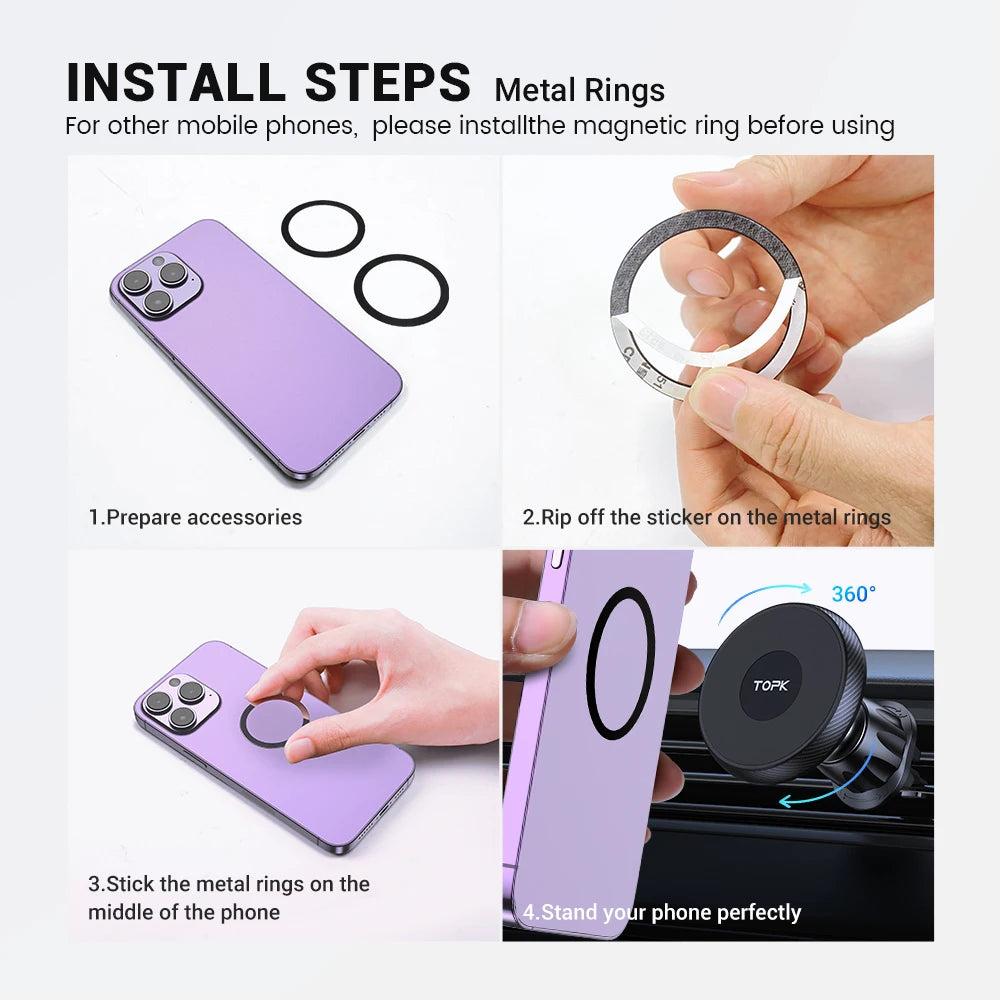 TOPK Magnetic Vent Phone Mount